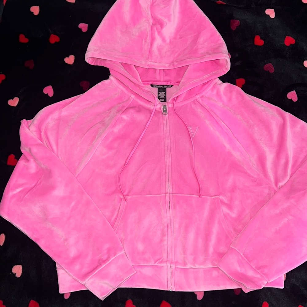 Victorias Secret Pink Velour Sweater